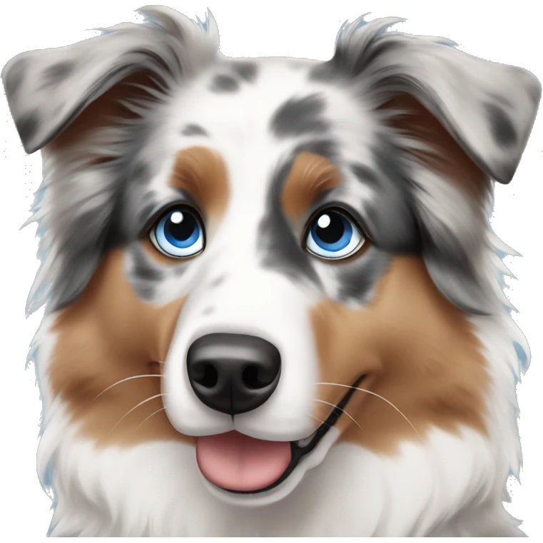 Australian shepherd with blue eyes emoji