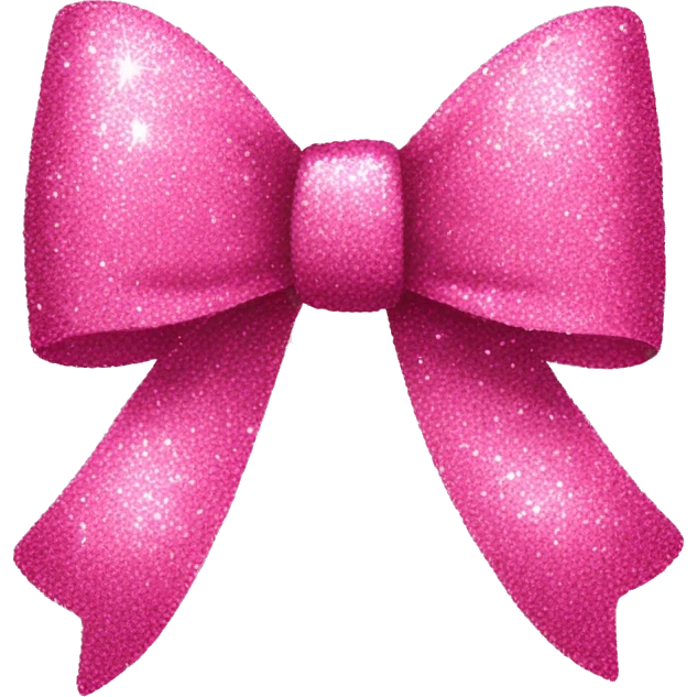 Pink glitter bow  emoji