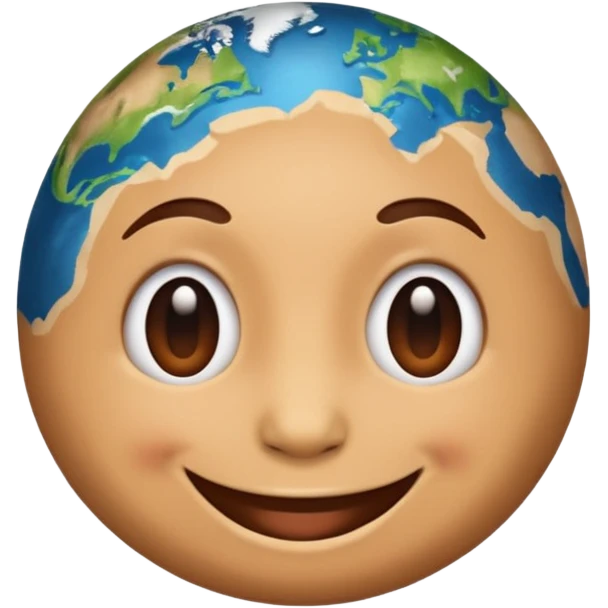 Planet earth emoji face on the office  emoji