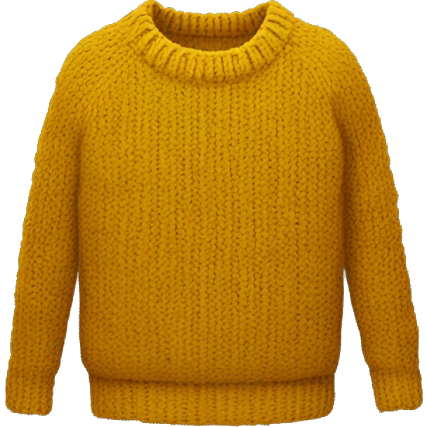 mustard yellow knit sweater emoji