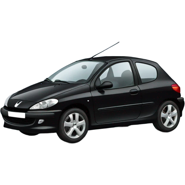 peugeot 206 black car emoji