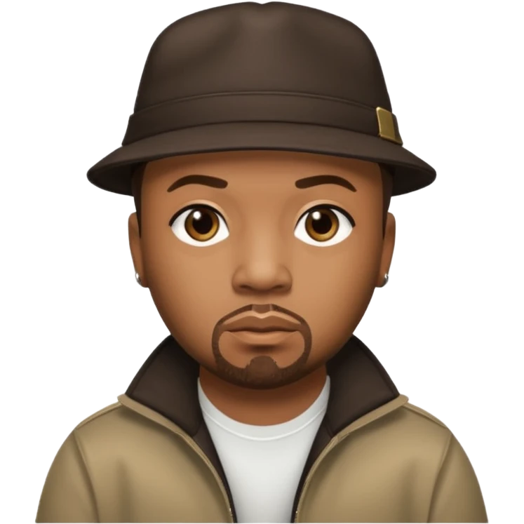 Timbaland with dark brown hair emoji