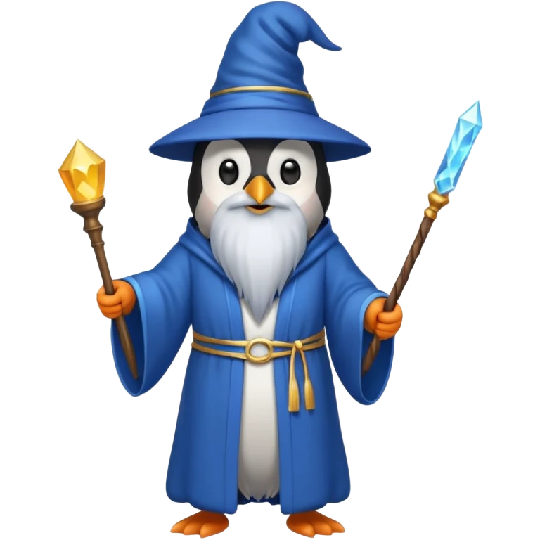 A penguin wizard emoji