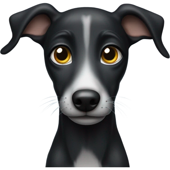 Black greyhound puppy emoji