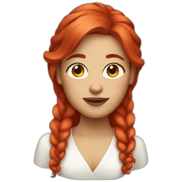 Creative women with red hair emoji