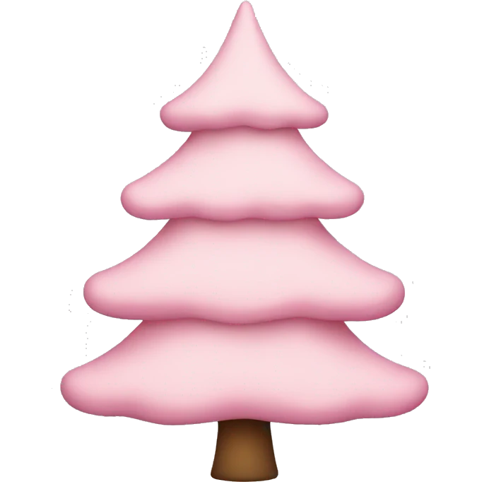 Light pink Christmas tree emoji