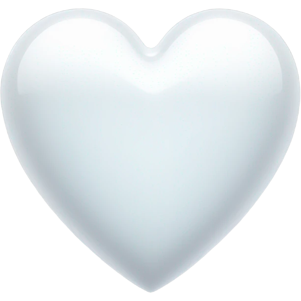Shiny white space heart emoji