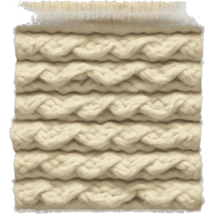 Folded knitted cream blanket emoji