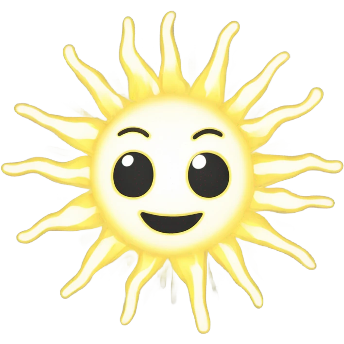 Child drawing of the sun emoji