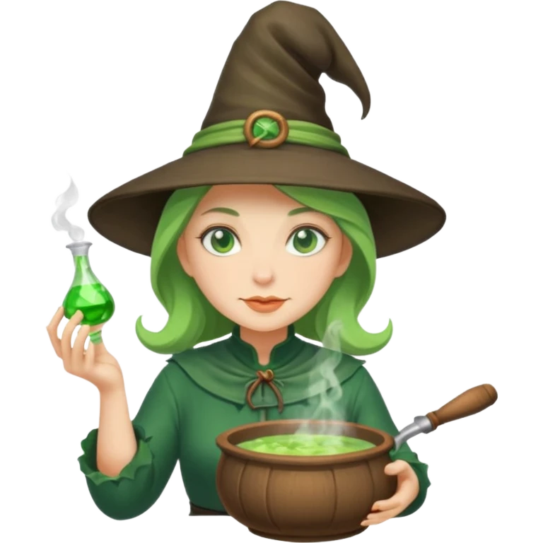 green witch cooking potion emoji