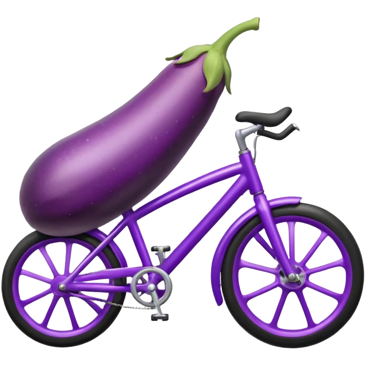 eggplant on a bike emoji