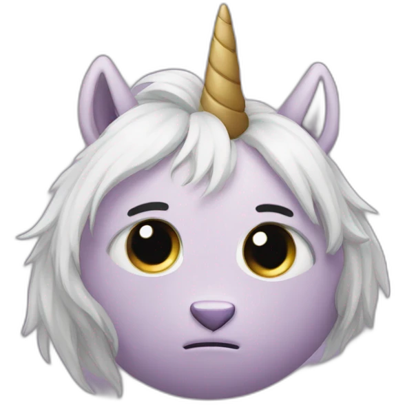 un caca licorne triste emoji