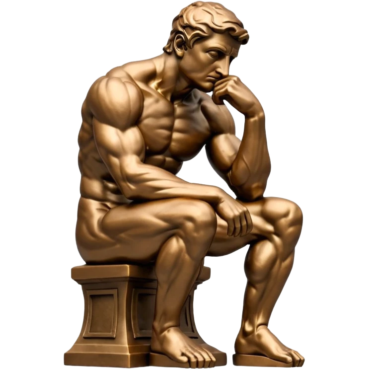 the thinker statue emoji