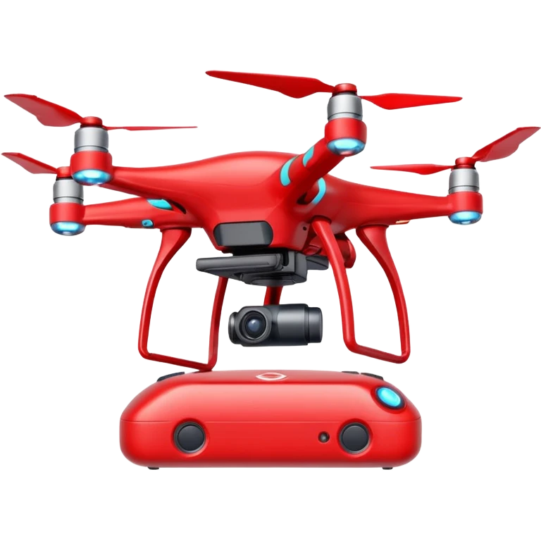 Red Drone – parcel grip + LED light, Courier Drones. emoji