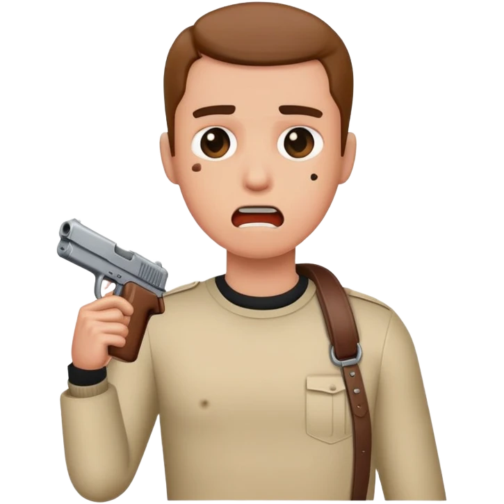 someone chocking with gun to head  emoji
