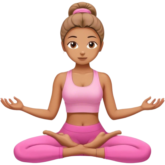 girl yoga pink emoji