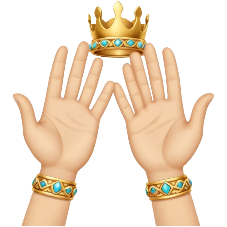 сгенерируй аплодирующие руки с золотыми кольцами emoji