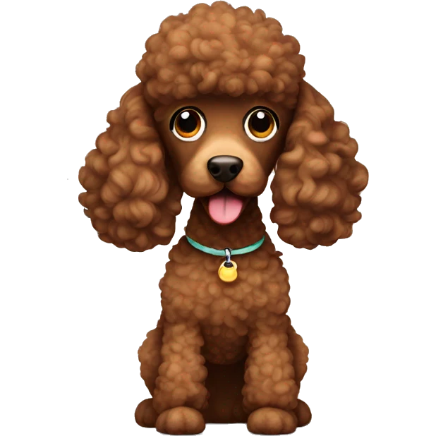Brown poodle emoji