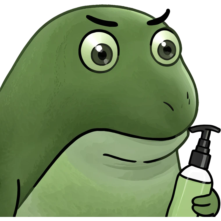 A penguin, putting skincare on emoji