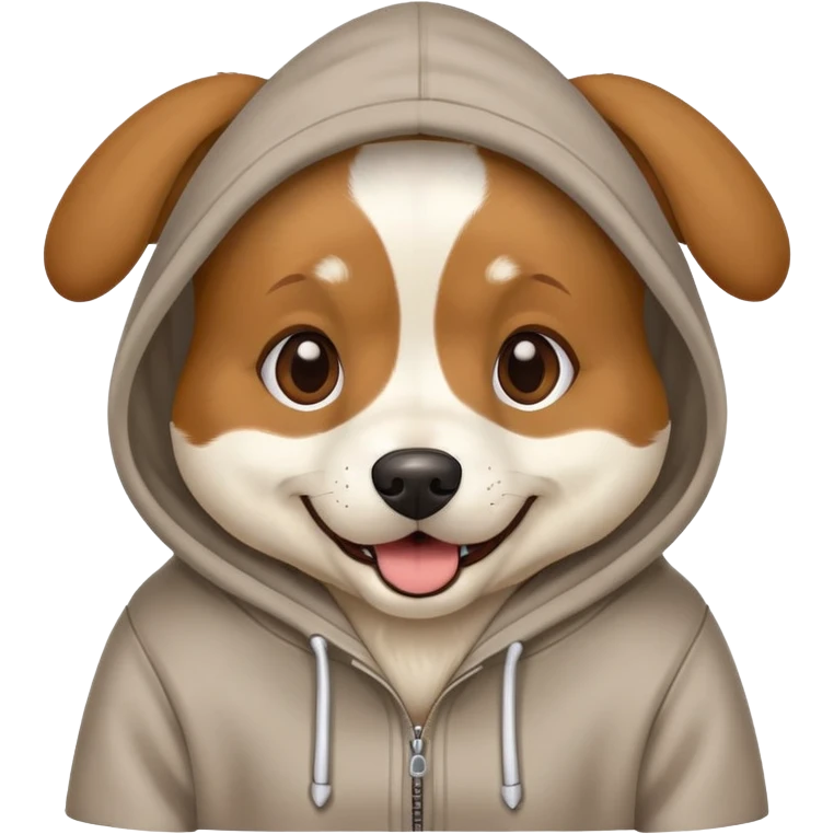 dog wearing a hoodie emoji