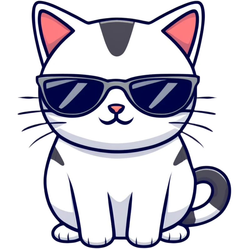 Cat with sunglasses emoji