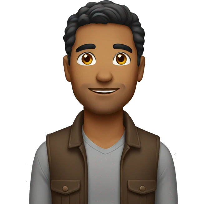 brown man full body mid 20s emoji