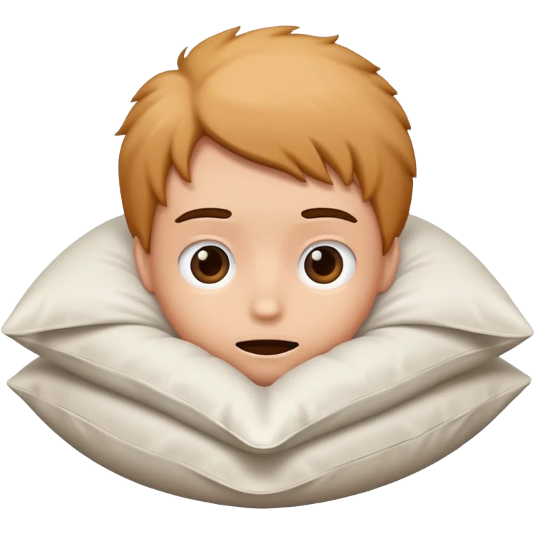 cartoon head buried in pillow emoji