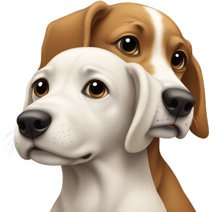 Dog hugging a dog  emoji