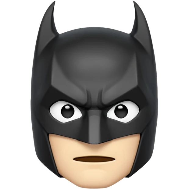 Batman hero emoji white  emoji
