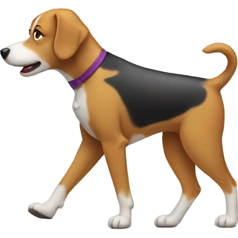 Dog walking person emoji