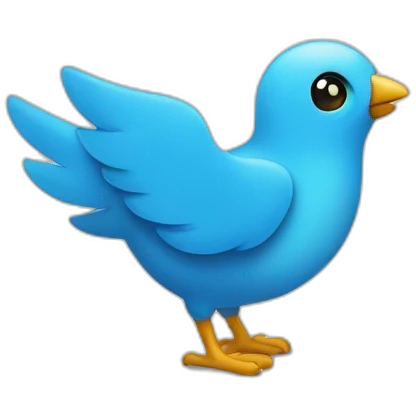 twitter bird waving hello emoji