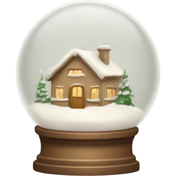 Beige snowy snow globe emoji