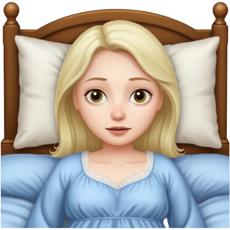 женщина лежит в кровати, у нее "мешки" под глазами, за окном ночь emoji