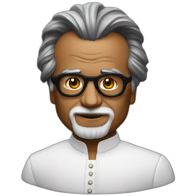 rajini with glass emoji