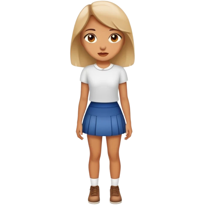девушка в миниюбке emoji