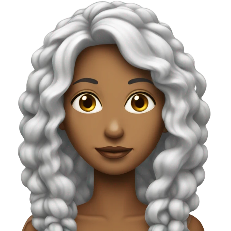 rainha com cabelos pregos emoji