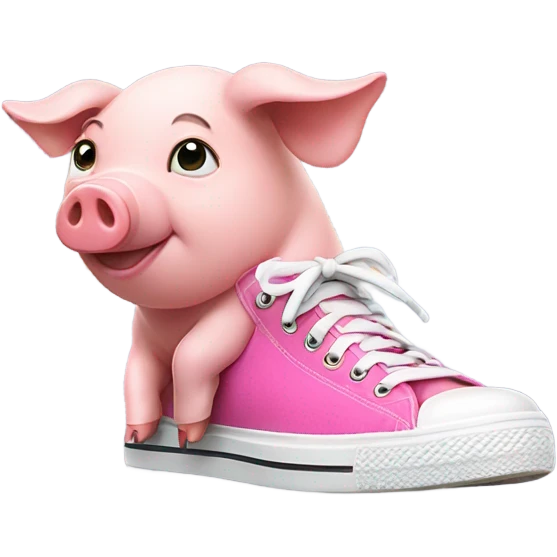 Pig wearing shoes emoji