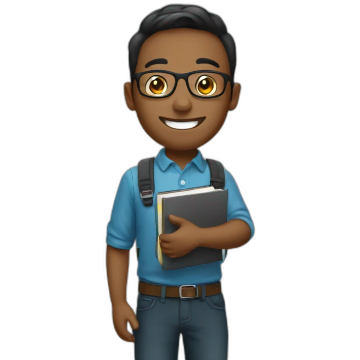 generate a happy and smart student  emoji