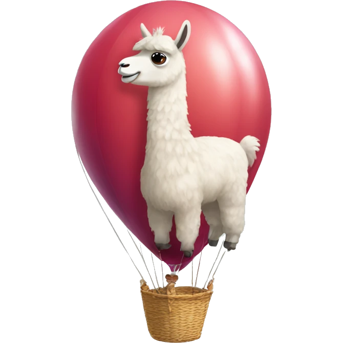 llama in a baloon emoji