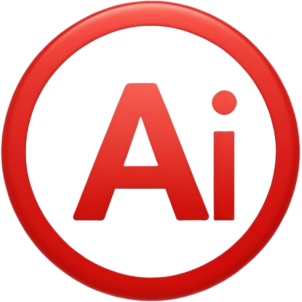 sign with a circle and a line through it with "AI" in the middle emoji