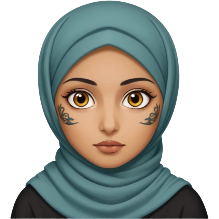 PERSIAN ancient GIRL with tatooed and hijab  emoji