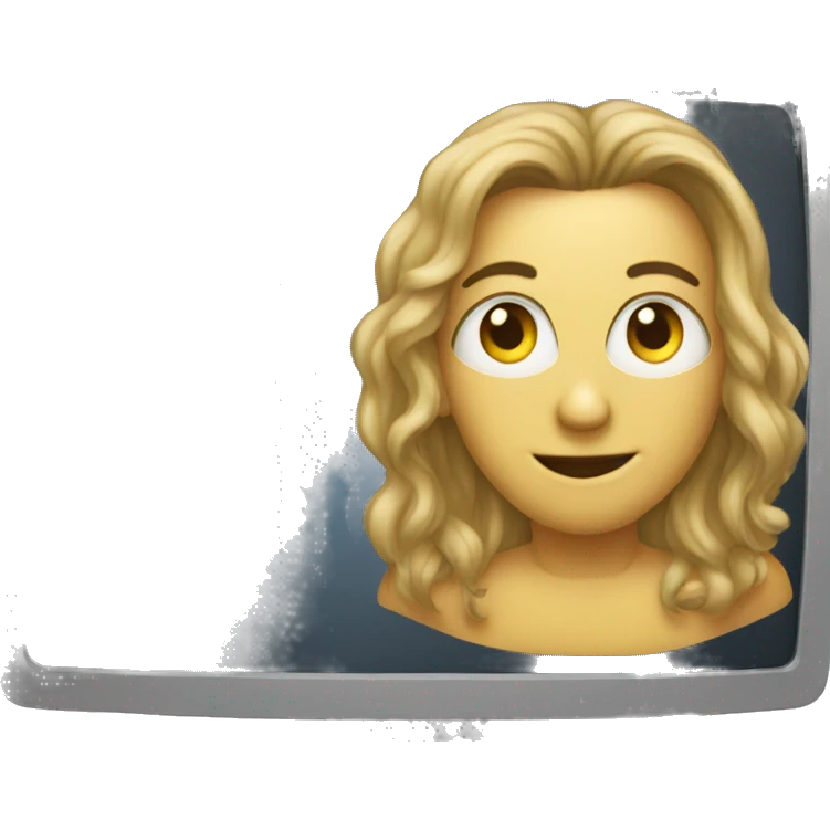 at the computer emoji