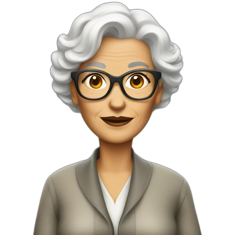Hip and stylish older woman emoji