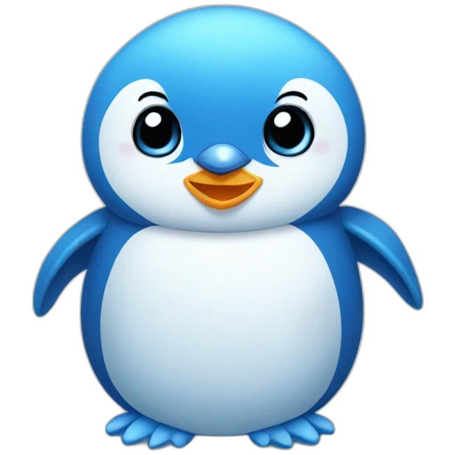 cute blue baby penguin emoji