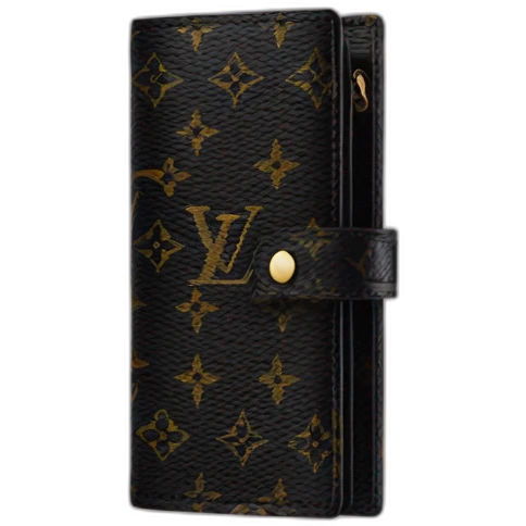 Black Louis Vuitton demier wallet emoji