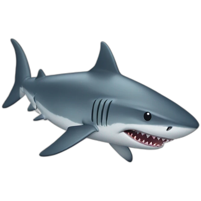 shark eat a little cat emoji