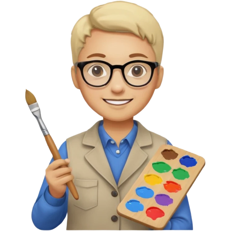 un professeur d'arts plastiques emoji