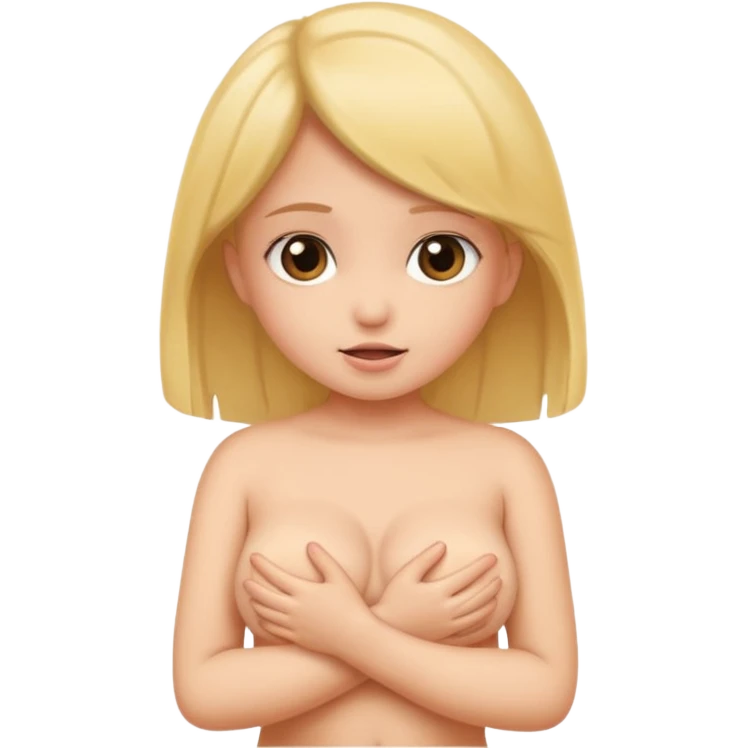 Little girl showing her naked breasts emoji