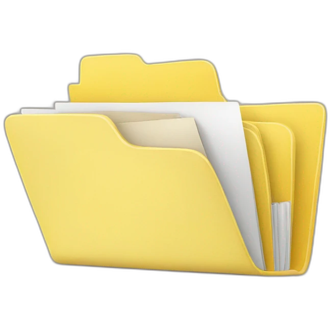 Yellow folder with insta images emoji