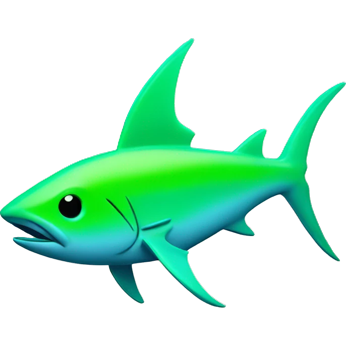 Swordfish neon green  emoji